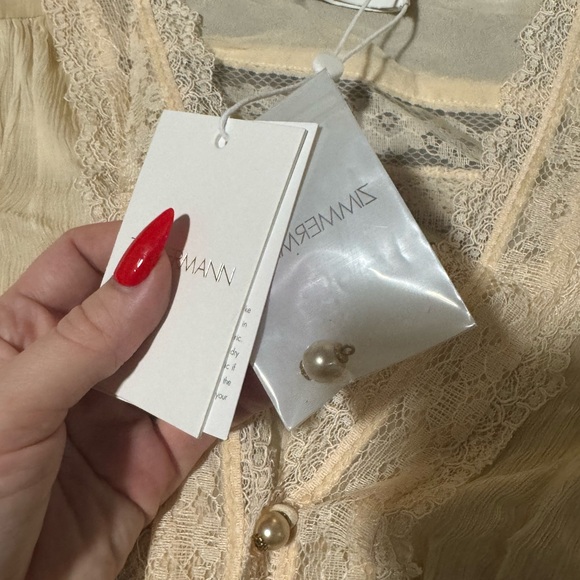 Zimmermann Natura V Neck Button Bodice Blouse - Picture 6 of 8